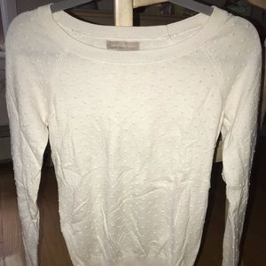 White Banana Republic Sweater with dots
